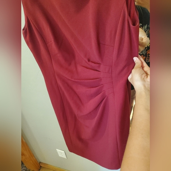 Tahari Wine Red Dress - Picture 8 of 11